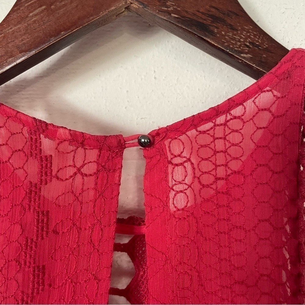 Free People Wherever You Go Crocheted Mini Dress Rose Red
Size 0 - Picture 14 of 16